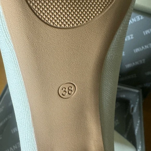 Beige ankle sock boots with heels - Picture 5 of 5